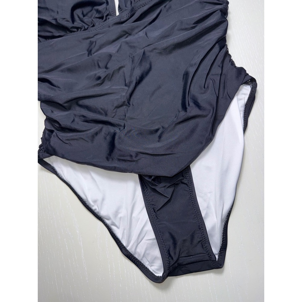 CUPSHE Keep Secrets Black Halter One-Piece Swimsuit | NWT - SIZE M - Picture 6 of 11